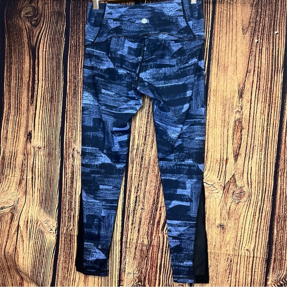 Lululemon Wunder Under Crop Hi-Rise 21" Transition Midnight Multi Navy Size 6 - Picture 5 of 8